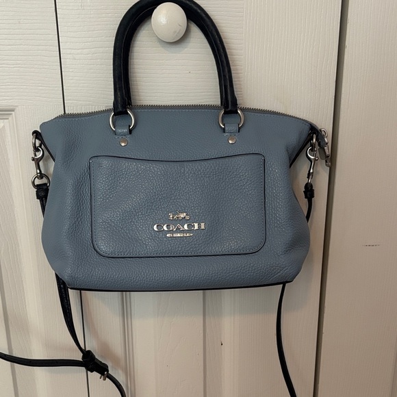 Coach Slate Blue Leather Satchel - Picture 1 of 2